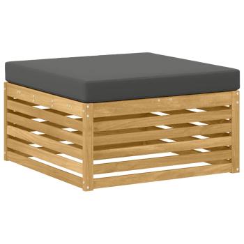 Outdoor-Fußhocker Massivholz Akazie Weiß
