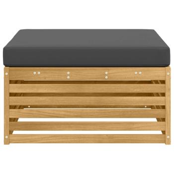 Outdoor-Fußhocker Massivholz Akazie Weiß