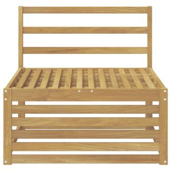 Outdoor Mittelsofa Massivholz Akazie Weiß 83 x 79 x 73 cm