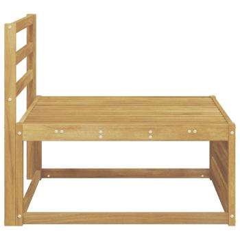 Outdoor Mittelsofa Massivholz Akazie Weiß 83 x 79 x 73 cm