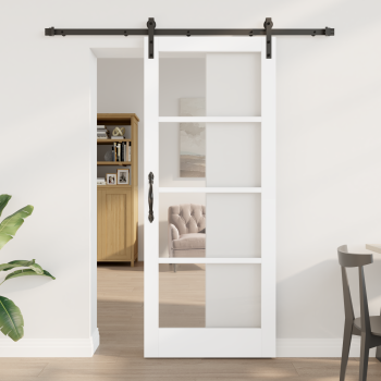 Schiebetür ORKDAL Weiß und Schwarz 83 x 202 cm