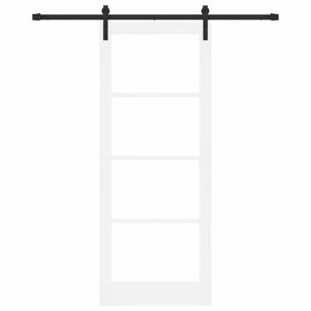 Schiebetür ORKDAL Weiß und Schwarz 83 x 211 cm