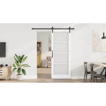 Schiebetür ORKDAL Weiß und Schwarz 83 x 211 cm