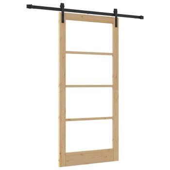 Schiebetür ORKDAL Natürlich und Schwarz 93 x 202 cm