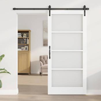 Schiebetür ORKDAL Weiß und Schwarz 93 x 202 cm