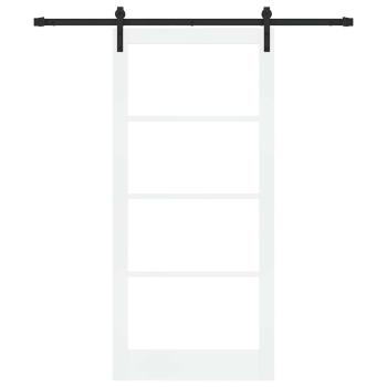 Schiebetür ORKDAL Weiß und Schwarz 93 x 202 cm