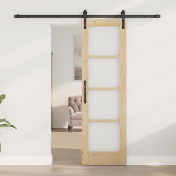 Schiebetür ORKDAL Natürlich und Schwarz 61 x 198,5 cm