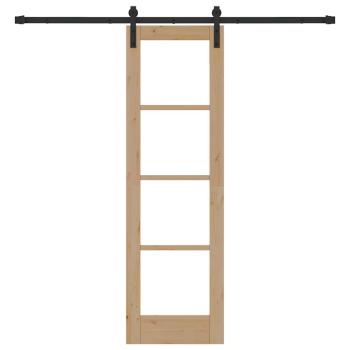 Schiebetür ORKDAL Natürlich und Schwarz 61 x 198,5 cm