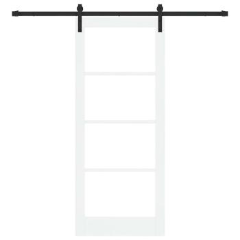 Schiebetür ORKDAL Weiß und Schwarz 83 x 202 cm