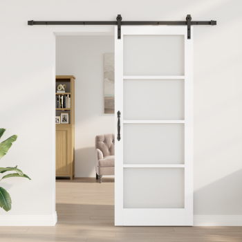 Schiebetür ORKDAL Weiß und Schwarz 83 x 211 cm