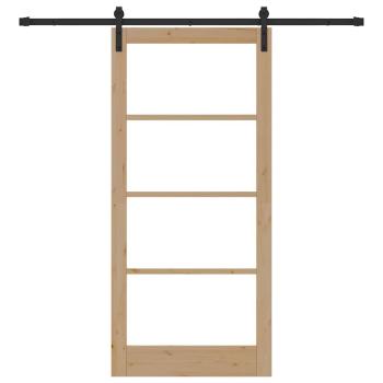 Schiebetür ORKDAL Natürlich und Schwarz 93 x 202 cm