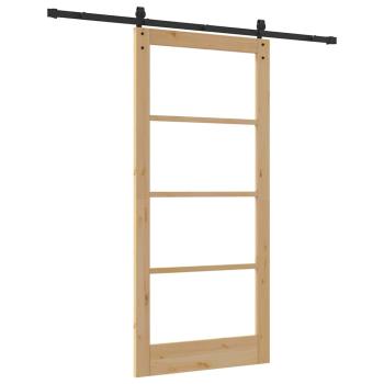 Schiebetür ORKDAL Natürlich und Schwarz 93 x 202 cm