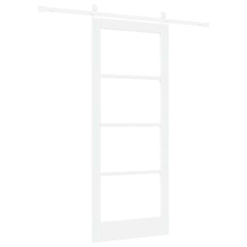 Schiebetür ORKDAL Weiß 83 x 202 cm Massivholz Kiefer und Glas