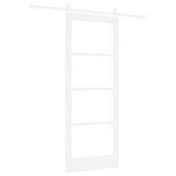 Schiebetür ORKDAL Weiß 83 x 211 cm Massivholz Kiefer und Glas