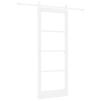 Schiebetür ORKDAL Weiß 83 x 211 cm Massivholz Kiefer und Glas