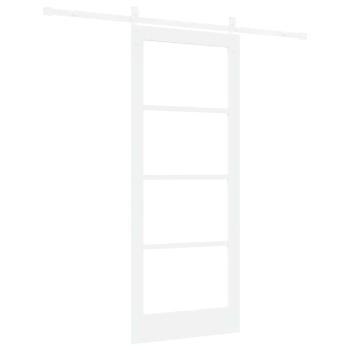 Schiebetür ORKDAL Weiß 83 x 202 cm Massivholz Kiefer und Glas
