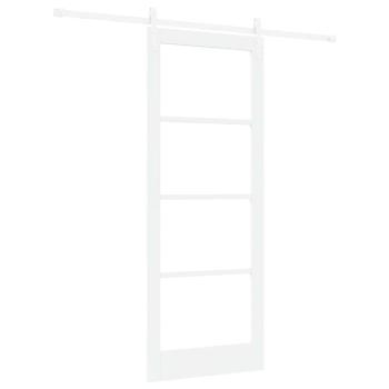 Schiebetür ORKDAL Weiß 83 x 211 cm Massivholz Kiefer und Glas