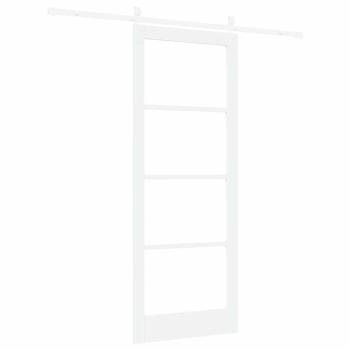 Schiebetür ORKDAL Weiß 83 x 211 cm Massivholz Kiefer und Glas
