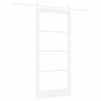 Schiebetür ORKDAL Weiß 93 x 202 cm Massivholz Kiefer und Glas