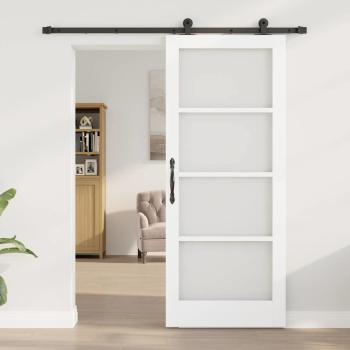 Schiebetür ORKDAL 83 x 202 cm Massivholz Kiefer und Glas
