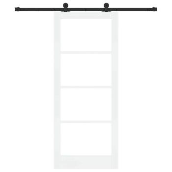 Schiebetür ORKDAL 83 x 202 cm Massivholz Kiefer und Glas
