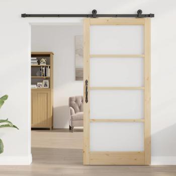 Schiebetür ORKDAL 93 x 202 cm Massivholz Kiefer und Glas