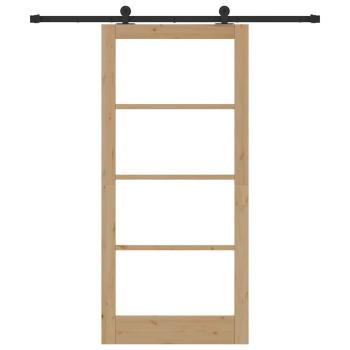 Schiebetür ORKDAL 93 x 202 cm Massivholz Kiefer und Glas