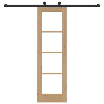 Schiebetür ORKDAL Natürlich und Schwarz 61 x 198,5 cm