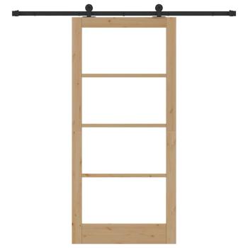 Schiebetür ORKDAL Natürlich und Schwarz 93 x 202 cm