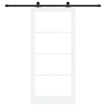 Schiebetür ORKDAL 93 x 202 cm Massivholz Kiefer und Glas