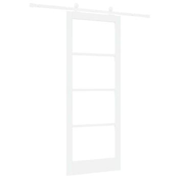 Schiebetür ORKDAL Weiß 83 x 211 cm Massivholz Kiefer und Glas