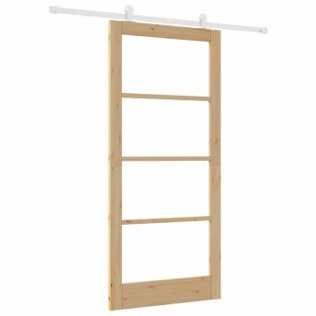 Schiebetür ORKDAL Natur 93 x 202 cm Massivholz Kiefer und Glas