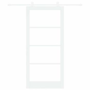 Schiebetür ORKDAL Weiß 93 x 202 cm Massivholz Kiefer und Glas