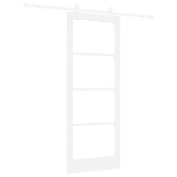 Schiebetür ORKDAL Weiß 83 x 211 cm Massivholz Kiefer und Glas