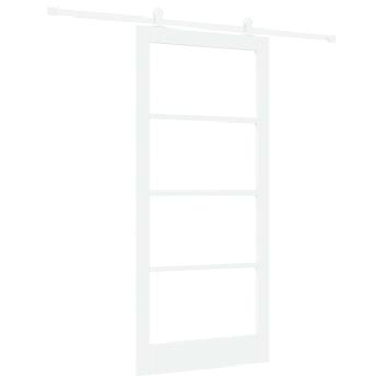 Schiebetür ORKDAL Weiß 93 x 202 cm Massivholz Kiefer und Glas