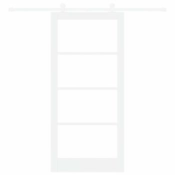 Schiebetür ORKDAL Weiß 93 x 202 cm Massivholz Kiefer und Glas