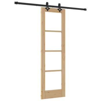 Schiebetür ORKDAL Natürlich und Schwarz 61 x 198,5 cm