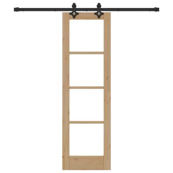 Schiebetür ORKDAL Natürlich und Schwarz 61 x 198,5 cm
