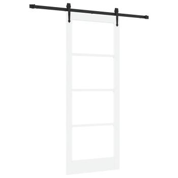 Schiebetür Weiß 83 x 211 cm Massivholz Kiefer und Glas