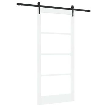 Schiebetür Weiß 93 x 202 cm Massivholz Kiefer und Glas