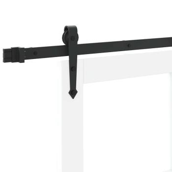 Schiebetür Weiß 93 x 202 cm Massivholz Kiefer und Glas