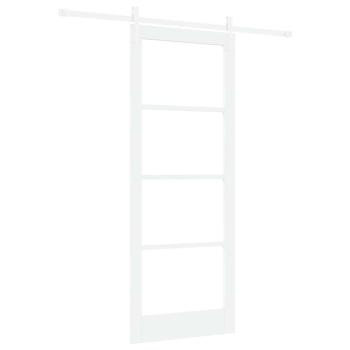 Schiebetür Weiß 83 x 211 cm Massivholz Kiefer und Glas