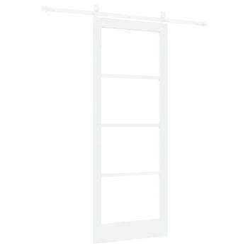 Schiebetür Weiß 83 x 211 cm Massivholz Kiefer und Glas