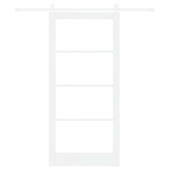 Schiebetür Weiß 93 x 202 cm Massivholz Kiefer und Glas
