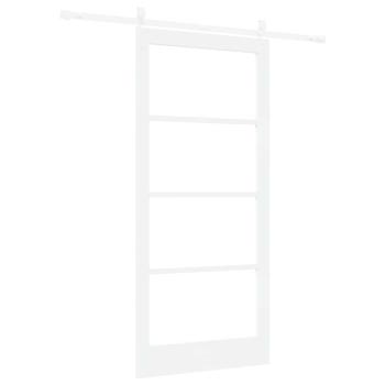Schiebetür Weiß 93 x 202 cm Massivholz Kiefer und Glas