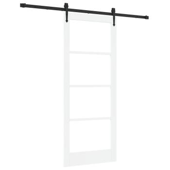 Schiebetür Weiß und Schwarz 83 x 202 cm