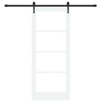 Schiebetür Weiß und Schwarz 83 x 202 cm