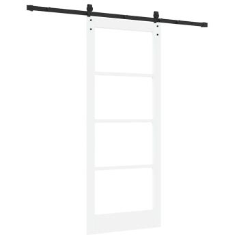 Schiebetür Weiß und Schwarz 83 x 202 cm