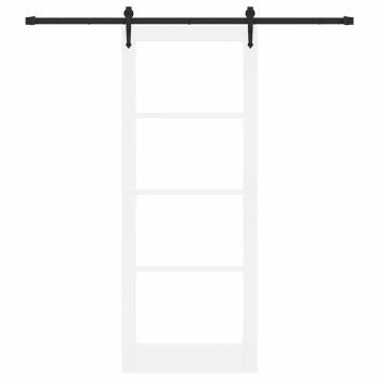 Schiebetür Weiß und Schwarz 83 x 211 cm