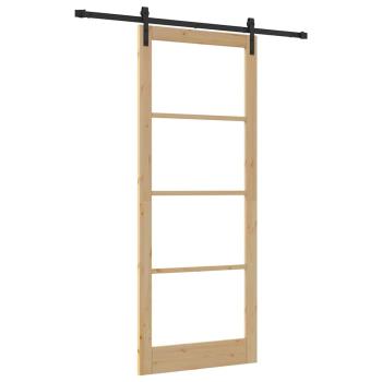 Schiebetür ORKDAL Natürlich und Schwarz 93 x 232 cm